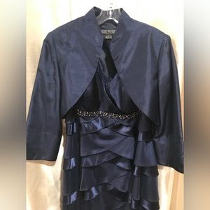 Jessica Howard Navy Blue Dress With Coat